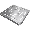 Photo ATT Drain MINI Wm150/50H1 with square grating, "В4" with perforated grating made of 4.0, horizontal [Code number: 10w0010]