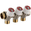 Photo Uponor Usystems Manifold SH, with valves male/female, d - 3/4", outlets 3x1/2"male, 38mm [Code number: 1135951]
