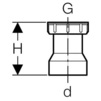 Draft Geberit HDPE Loose nut adaptor plastic screw connection black, d 50 x 1 1/4" [Code number: 152.179.16.1]