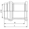 Draft Wavin PVC Pressure Pipe systems Transition coupling «flange - socket», d - 110  [Code number: RRS030110 / 20146014]