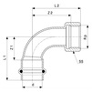 Draft VIEGA Sanpress Inox Adapter elbow 90°, d 15 х 1/2" [Code number: 437091]