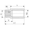 Draft VIEGA Gunmetal fittings Extension, 65 mm, d 1" [Code number: 440596]
