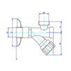 Draft VALTEC Seat valve with filter, for connection of sanitary devices, d - 1/2"х1/2" [Code number: VT.282.GBC.0404]