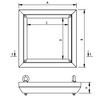 Draft ATT Inspection hatch, gas-tight, height 70 mm, dimensions 400x400 mm [Code number: K 4x4_gazonepr.]