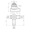 Draft VALTEC Three-way thermostatic valve, butt-weld connection, left, d - 26, d1 - 21, d2 - 26 [Code number: VT.035.L.04]