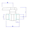 Draft VALTEC PPR Ball valve with brass hold fast, d - 32 [Code number: VTp.744.0.032]