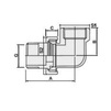 Draft VALTEC 3 piece elbow with coupling nut, female-male, d - 1/2" [Code number: VTr.098.N.0004]