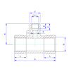 Draft VALTEC T-piece for connection of a temperature sensor, female-female-female, M10, d - 1/2", d1 - 1/2" [Code number: VTr.250.N.0004]