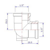 Draft VALTEC Wall-plate elbow, d - 1/2" [Code number: VTr.751.N.0004]