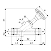 Draft VIEGA Easytop Slanted seat valve (free-​flow valve) with SC-Contur, G 1/4", d 18 [Code number: 756871]
