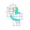 Draft VALTEC PPR Elbow with female thread, d - 40, d1 - 1" [Code number: VTp.752.0.04006]