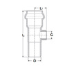 Draft Aquaviva Tee 90° socket with thread, PVC-U, for pressure water supply, PN 10, d - 110, d1 2" [Code number: 1w0046 / AQVTR1102]