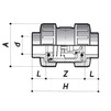 Draft COMER check valve, for glue, PVC-U, PN 16, d - 16 [Code number: CVD10016PVC]