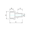Draft RTP DELTA Coupling axial, male thread, brass, d - 25, d1 - 3/4'' [Code number: 28312]