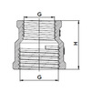 Draft RTP SIGMA Reducing coupling, brass, individual packaging, d - 1'', d1 - 1/2'' [Code number: 34900]