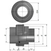 Draft Aquaviva Collapsible transitional coupling, male, d - 32, d1 - 1" [Code number: 1w0896 / BMG32100]
