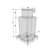 Draft ONYX Caisson for a well 955x1500x630 mm, series B, manholes diameter 630 mm, base thickness 15 mm, without stairs, without coupling (price on request) [Code number: 3d0194]