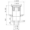 Draft Tatpolymer Drain vertical, stainless steel grate 150х150, PP, D - 110/75/50 [Code number: 1d0475 / ТП-310]