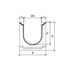 Draft Gidrolica Drainage channel concrete box (CO 200 mm) КU 100.34(20).33,5(26,5) - BGU-XL, № 5-0, DN - 200, 1000x340x335 mm [Code number: 40720061]