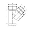 Draft SitaPipe PP T-piece 45° of PP, d - 110, d1 - 110 (price on request) [Code number: 60051111]