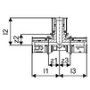 Draft Uponor S-Press Plus T-piece compositional, PPSU, d - 16, d1 - 16, d2 - 16 [Code number: 1039944]