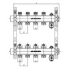 Draft Uponor Usystems Manifold with valves, steel, outlets 4x3/4" euroconus [Code number: 1135930]