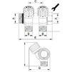 Draft Uponor Usystems Manifold SH, with valves male/female, d - 1", outlets 2x1/2"male, 38mm [Code number: 1135953]