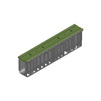 Photo Hauraton RECYFIX PRO 100 Channel, class С 250, type 020, with slotted grating FIBRETEC, SW 9 mm, color green fern, 1000 х 160 х 250 (price on request) [Code number: 47419]