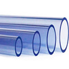 Photo COMER Pipe without socket, PVC-U (transparent), PN10, d - 90*4.3, length 3 m, price per 1 m (AQUADEMIC) [Code number: AQCPR090010R]