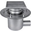 Photo ATT Drain MINI Wm150/50H2 with square grating, "D" with slotted grate 10*4, horizontal [Code number: 10w0020]
