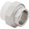 Photo RTP ALPHA PP-R Combined detachable coupling, white, d - 20, d1 - 1/2", female thread [Code number: 10615]