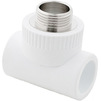 Photo RTP ALPHA PP-R Combined T-piece, male thread, PN25, white, d - 20, d1 - 3/4" [Code number: 10754]