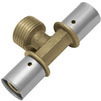 Photo KAN-therm ultraPRESS T-piece brass with male thread, press connection, d 16, R 1/2" [Code number: 1009259000]