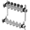 Photo Uponor Smart S Manifold with valves, steel, 6 outlets 3/4" euroconus [Code number: 1088049]