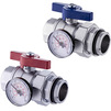 Photo Uponor Usystems Ball valve, d - 1"male, d1 - 1"female with thermometer, set [Code number: 1135963]