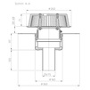 Чертеж Воронка кровельная Hutterer Lechner для аварийного водостока, для FPO мембран, вертикальный выпуск, DN 75 [Артикул: HL 62FSafe/7]