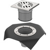Photo Tatpolymer Adjustable yard drain with stainless steel grate and with bitumen membrane [Code number: 1d0868 / TP-616HS]