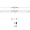 Чертеж Решетка Hutterer Lechner с вог-тым профилем перем-ого радиуса (уклон в 2-х плос-тях), со спец. вставкой и монтаж.коробом, полированая, 1300 мм [Артикул: HL 053P/130]