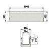 Draft Hauraton FASERFIX KS 200 Systems service channel, type 01 E, made of fibre-reinforced concrete, with 40 mm angle housing, class E 600, 1000x290x305 mm (price on request) [Code number: 32068]