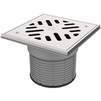 Photo Tatpolymer Adjustable yard drain with stainless steel grate [Code number: 1d0869 / TP-616S]
