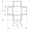 Draft VIEGA Soldered fittings Cross piece, d 18 [Code number: 134464]