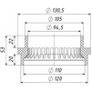Draft Tatpolymer Drainage ring for drainage of wastewater from the lower layers of the roof, D - 120 (Analogue HL 160) [Code number: 1d0205 / ТП-74.100]