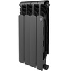 Фото Радиатор биметаллический Royal Thermo Revolution B 500 Чёрный, 4 секции [Артикул: RTRBB3050004]