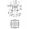 Draft Tatpolymer Adjustable yard drain with grate and a cast iron grate frame [Code number: 1d0871 / TP-616.1]