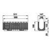 Draft Hauraton RECYFIX PLUS 100 Combined article, class C 250, type 0105 with ductile iron grating SW 6, locked, galvanised, 500x147x186 mm (price on request) [Code number: 40388]