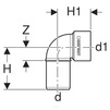Draft Geberit Silent-PP Connection bend 90°, d 50mm, d1 46mm [Code number: 390.283.14.1]