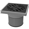 Photo Tatpolymer Adjustable yard drain with grate of cast iron [Code number: 1d0873 / TP-616]