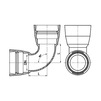 Draft Double-socket blocked elbow 90° MMQ-NT, d - 150 (price on request) [Code number: 12w1258]