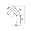 Draft Wavin AS+ Bend 45°, d - 75 [Code number: 3079972]