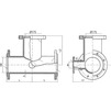 Draft T-piece flanged, d - 400, d1 - 50, cast iron, with hydrant stand, with cement-sand coating inside and galvanized / aluminum zinc with bitumen coating outside, GOST R ISO 2531-2012 (price on request) [Code number: 12w0309]